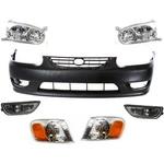 Bumper Kit For 2001-2002 Toyota Corolla Front 4-DOOR Sedan 7PC. Fixed Price $273.62.