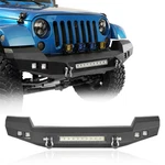 Full Width Front Bumper W/ D-rings & Led Lights For 2007-2018 Jeep Wrangler Jk. Fixed Price $349.99.