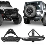 Stubby Width Front Rear Bumper W/tire Carrier+stinger For Jeep Wrangler Jk 07-18. Fixed Price $309.54.