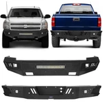 Hooke Road Steel Front Rear Bumper Assembly For Chevrolet Silverado 1500 07-18. Fixed Price $499.99.