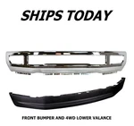 New Front Bumper And 4WD Lower Valance 2017-2019 Ford F-250 F-350 Super Duty. Fixed Price $399.88.