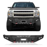 Vijay Steel Front Bumper With D-rings Fits 2014-2015 Chevrolet Silverado 1500. Fixed Price $639.00.