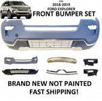 Fits 2018-2019 Ford Explorer New Front Complete Bumper Cover With Fog Set. Fixed Price $299.00.