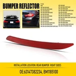 Auxito Rear Bumper Reflector Light Case Passenger For 12-15 335I Base BM1185100. Fixed Price $15.99.