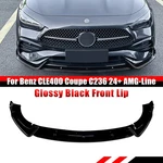 Front Bumper Lip Kit For 2024+ Benz CLE400 Coupe C236 Amg-line Glossy Black. Fixed Price $64.16.