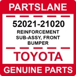 52021-21020 Toyota Oem Genuine Reinforcement Sub-assy, Front Bumper. Fixed Price $45.33.