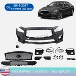 14PCS Front Bumper Upper Lower Grille Fog Light For 2014-2017 Infiniti Q50 Sport. Fixed Price $375.99.