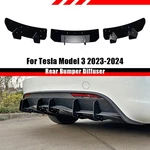 For 23-24 Tesla Model Facelift Rear Bumper Diffuser Lip Glossy Black. Fixed Price $36.26.
