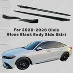 Side Skirts Body Kit &front Corners Trim Glossy Black For Honda Civic 2020-2026. Fixed Price $169.99.