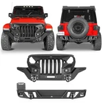 Textured Steel Front/rear Bumper W/led Lights For Jeep Wrangler Jl 2018-2025. Fixed Price $299.35.
