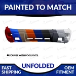 New Painted 2002-2005 Chevrolet Trailblazer Unfolded Front Bumper W/ Fl Holes. Fixed Price $403.98.