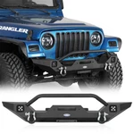 For 1987-2006 Jeep Wrangler Yj Tj Bull Bar Front Bumper W/ Winch Plate & Light. Fixed Price $140.25.