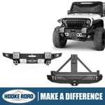 Hooke Road Front Rear Bumper W/swing Out Tire Carrier Fit 07-18 Jeep Wrangler Jk. Fixed Price $259.99.
