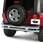 For Jeep Wrangler 87-06 Double Full Width Polished Front Rear Tubular Bumper. Fixed Price $374.12.