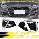 Front Bumper Fog Light Cover Grille For Audi A4 B9 S-line S4 2020-2025. Fixed Price $62.99.
