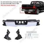 Chrome Rear Bumper W/ Sensor Holes For 2014-2018 Chevy Silverado Gmc Sierra 1500. Fixed Price $237.66.