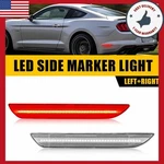 2X Led Rear Side Marker Lights Assembly Clear Red Fit 2015-2022 Ford Mustang. Fixed Price $18.04.