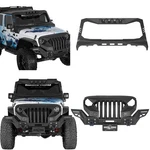 Fit 07-18 Jeep Wrangler Jk Mad Max Grille Front Bumper + Windshield Frame Cover. Fixed Price $1019.43.