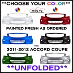 New Front Bumper For 2011-2012 Accord Coupe Painted Choose Your Color HO1000277. Fixed Price $431.57.