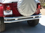 Rampage 1976-1983 Jeep CJ5 Double Tube Rear Bumper W/hitch Receiver Stainless. Fixed Price $401.57.