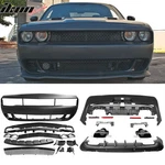 Fits 08-14 Challenger Front Rear Bumper (2015+ Srt Hellcat Style) V4 Diffuser. Fixed Price $1565.99.