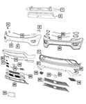 Genuine Mopar Lower Grille Bezel Right 68143094AB. Fixed Price $26.51.