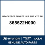 2006-2010 Hyundai Elantra Bracket-front Bumper Upper Side Mounting 865522H000. Fixed Price $75.36.