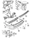 Genuine Mopar Rear Fascia Support 68002927AB. Fixed Price $290.05.