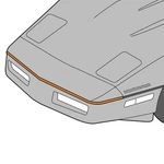 1984-1990 C4 Corvette Front Bumper Center Belt Line Molding 14043087. Fixed Price $149.95.