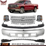 Front Bumper Chrome Steel & Headlight Kit For 2014-2015 Chevrolet Silverado 1500. Fixed Price $995.00.