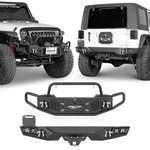 Fit 07-18 Jeep Wrangler Jk Front & Rear Bumper W/winch Plate Hitch Receiver. Fixed Price $579.58.