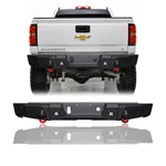 Luywte For 2015-2019 Chevy Silverado 2500/3500 Steel Rear Bumper With Led Lights. Fixed Price $429.99.