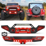 Aaiwa For 2007-2018 Wrangler Jku Offroad Front Rear Bumper Winch Plate&lights. Fixed Price $259.96.