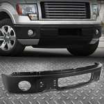 Front Black Steel Bumper Face Bar W/ Fog Light Holes 09-14 Ford F150 F-150. Fixed Price $122.39.