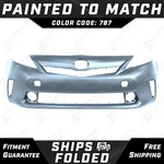 New Painted *787 Clear Stream* Front Bumper Cover For 2012-2014 Toyota Prius. Fixed Price $470.99.