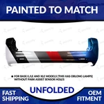 New Painted 2011-2020 Toyota Sienna Non-se Unfolded Rear Bumper W/o Sensor Holes. Fixed Price $540.98.