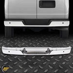 For 96-23 Express Savana 1500 2500 3500 Chrome Steel Rear Bumper W/ Sensor Hole. Fixed Price $123.28.