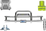 Front Grille Deer Guard Steel Square W/brackets Compatible With Volvo Vnl 2018+. Fixed Price $999.99.