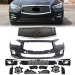 For 2014 15 2016 2017 Infiniti Q50 Front Bumper W/grille/fog Light Cover/bracket. Fixed Price $469.99.