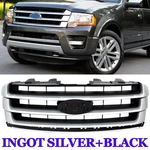 Ford Expedition 2015 16 17 Ingot Silver Front Bumper Upper Abs Grille. Fixed Price $113.99.