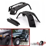 For Jeep Wrangler Tj 97-06 7" Wide Pocket Extended Fender Flares Kit Black 6PCS. Fixed Price $69.88.