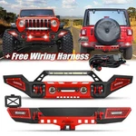For 2007-2018 Jeep Wrangler Jku Steel Front Rear Bumper W/ Fog Lights & Wire. Fixed Price $259.99.