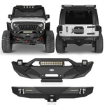 Front Bumper + Rear W/ Led Lamp And D-rings Fit 07-18 Jeep Wrangler Jk. Fixed Price $599.15.