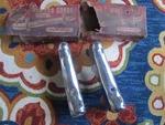Nos Pair 1946 1947 1948 Plymouth Rear Outer Bumper Guards 1064774. Fixed Price $274.99.