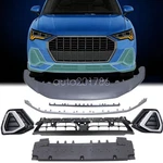 Fit 2019 2020-2023 Audi Q3 7PC Front Bumper Cover Grille Lower Spoiler Strip Set. Fixed Price $259.99.