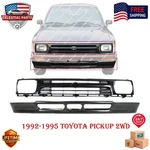 New Front Plastic Grille + Steel Valance Black For 1992-1995 Toyota Pickup 2WD. Fixed Price $178.25.
