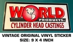 World Products Cylinder Head Castings - Vintage Original Vinyl Decal Sticker. Fixed Price $9.53.