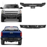 Heavy Duty Steel Front Bumper + Rear Bars For Silverado 1500 2007-2013. Fixed Price $819.45.