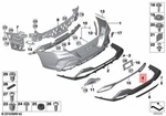 Genuine Bmw G14 G15 840DX M850IX Trim Panel Bumper Rear Bottom 51128075246. Fixed Price $234.81.