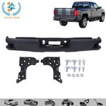 Black Durable Suitable For Chevy Silverado 1500 2014-2018 Rear Bumper Face Bar. Fixed Price $159.55.